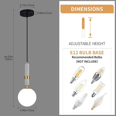 Lámpara de techo con globo blanco 1 luz pack 3