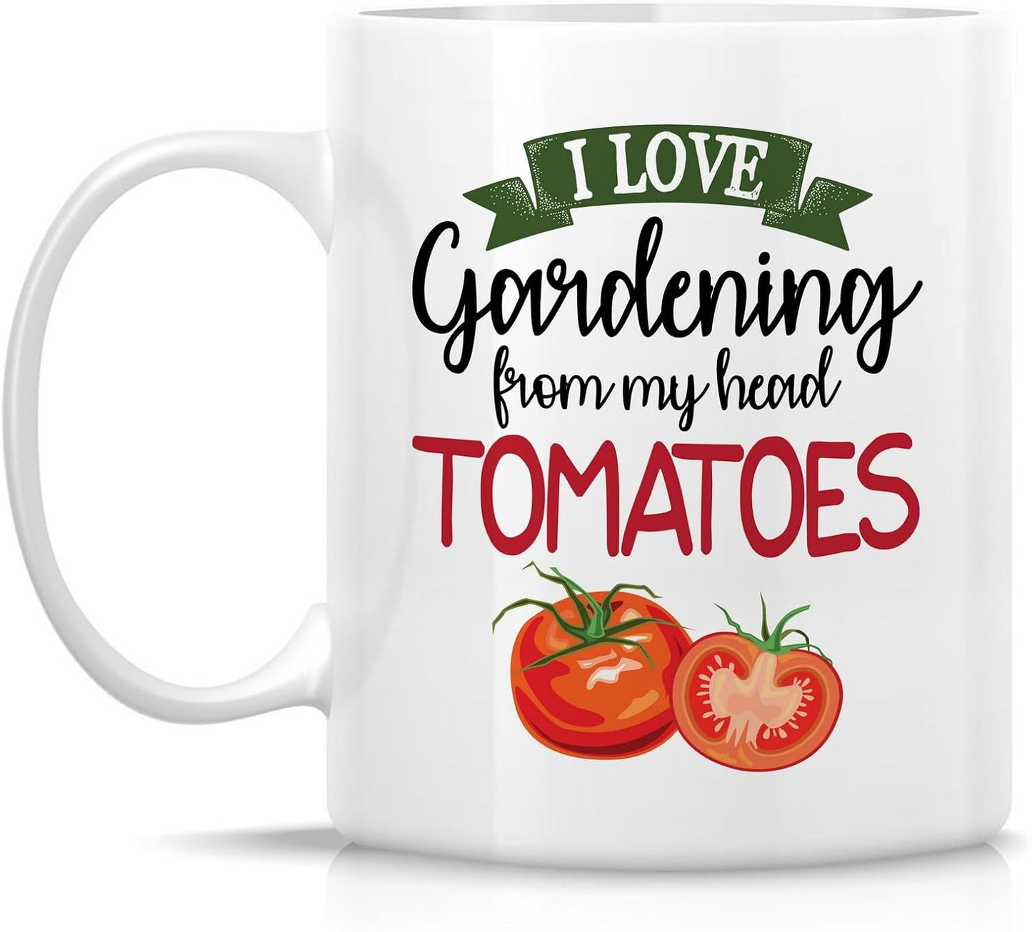 Taza cerámica 11oz con frase i love gardening
