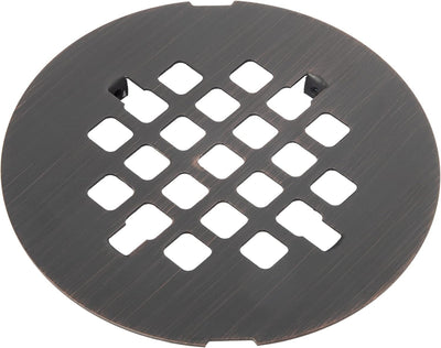 Tapa desagüe ducha bronce aceitado rejilla acero inox 4-1/4pulg
