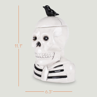 Tarro cerámica galletas Halloween 12x8.5" con tapa hermética