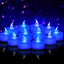 Velas LED sin llama parpadeantes 200h base azul pack 12