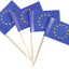 Banderas UE mini para cupcakes 100 pzas