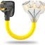 Adaptador RV 30A a 110V enchufe 15A NEMA TT-30P a 5-15R