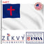 Bandera cristiana 5x8 doble cara resistente con ojales latón