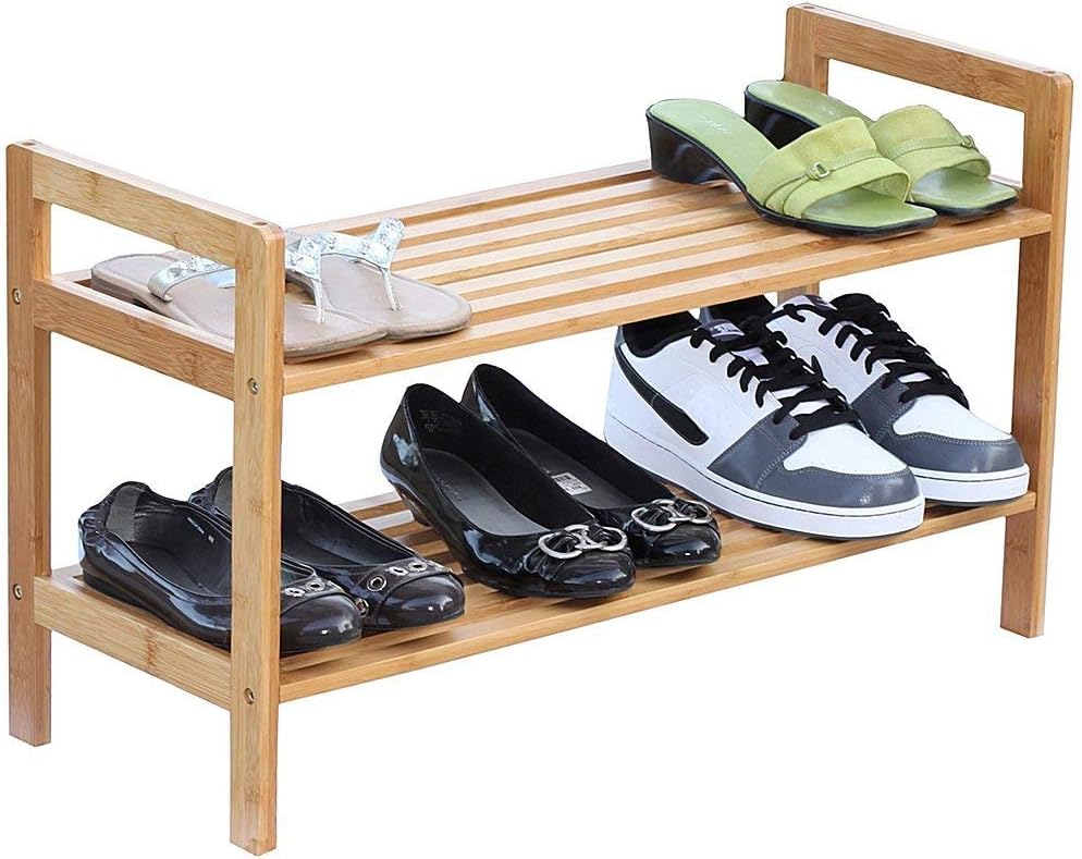 Zapatero bambú 2 niveles natural