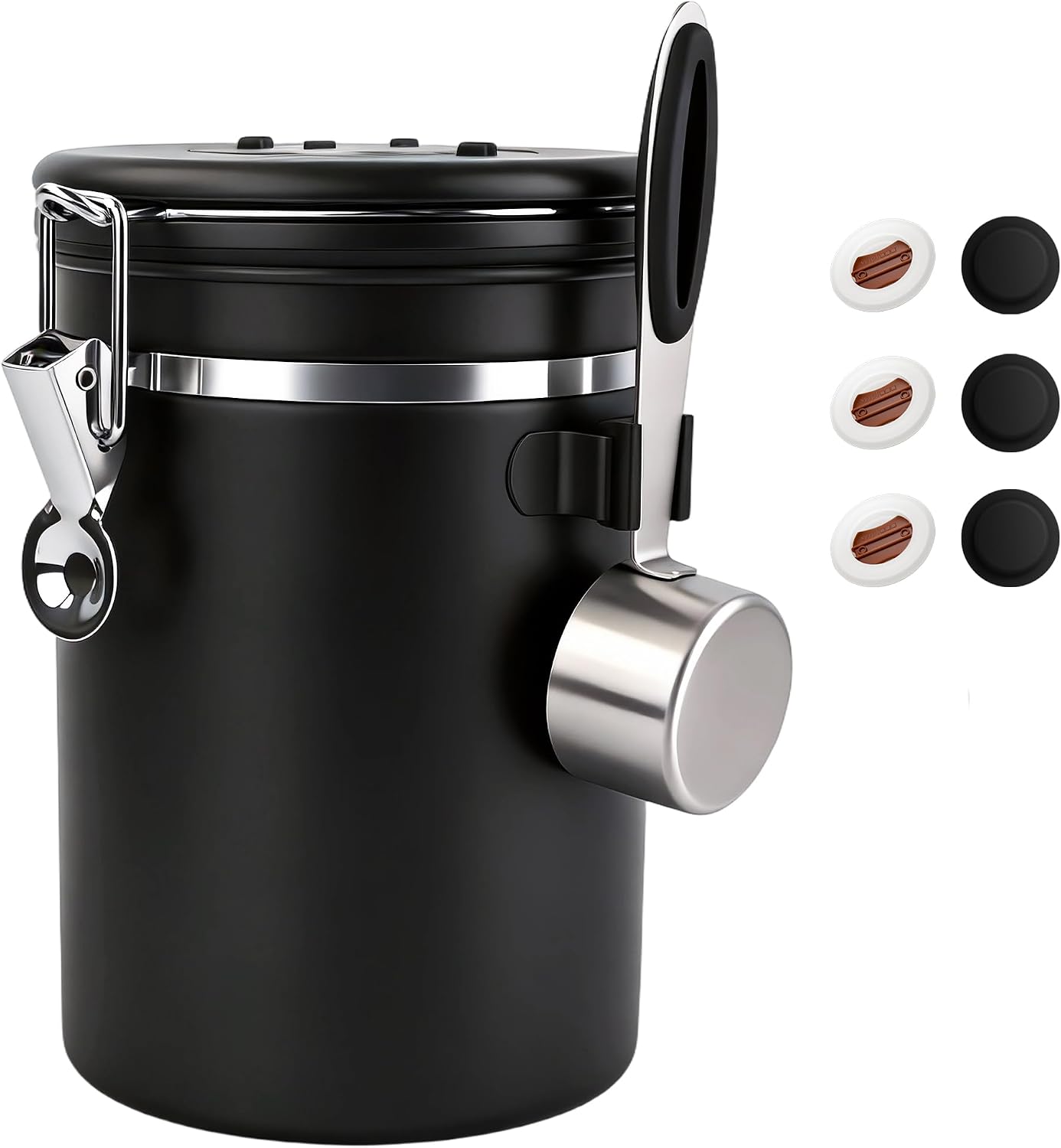 Contenedor café acero inox 22oz con cuchara y rastreador fecha
