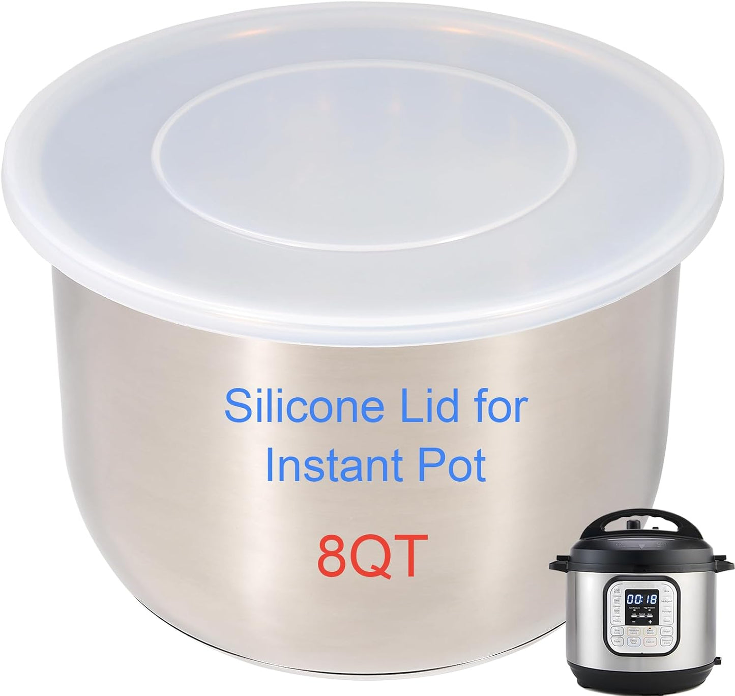 Tapa silicona reutilizable para Instant Pot 8qt 10.23pulg