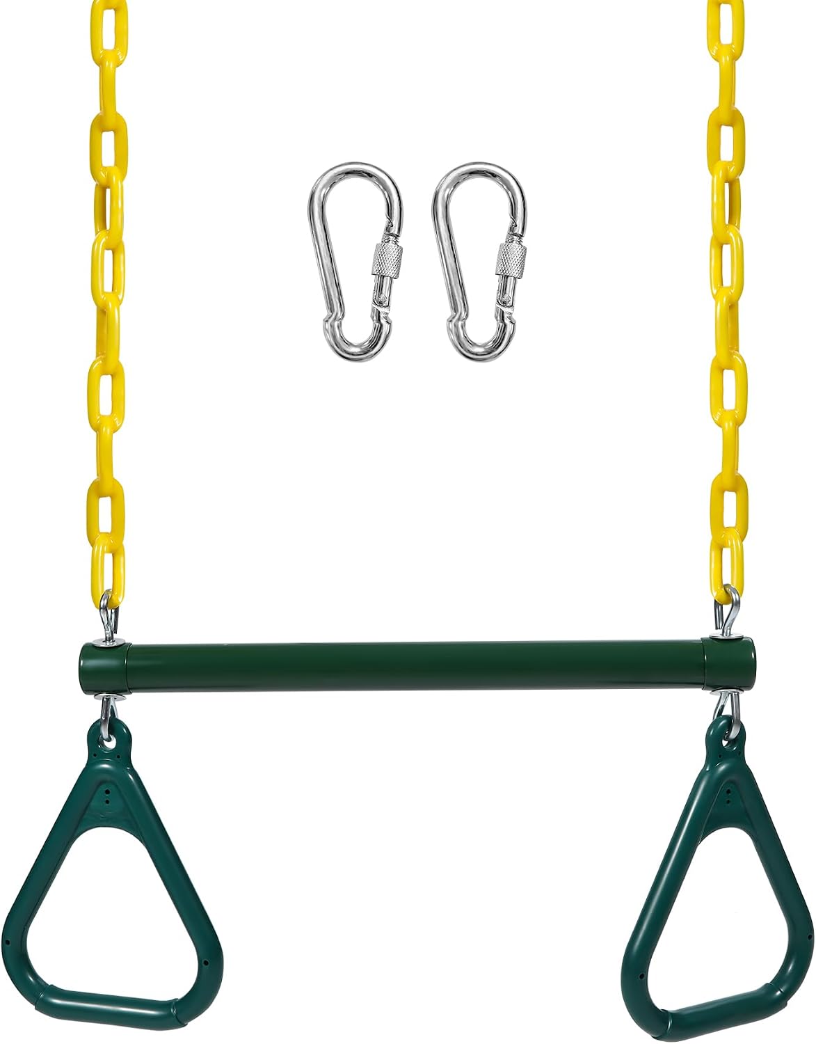 Barra columpio trapecio anillos cadenas resistentes exteriores