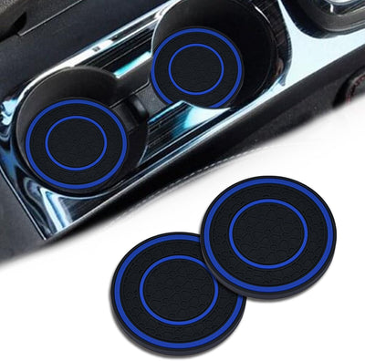 2 Pzas Posavasos Auto 2.75pulg Silicona Impermeable Antideslizante
