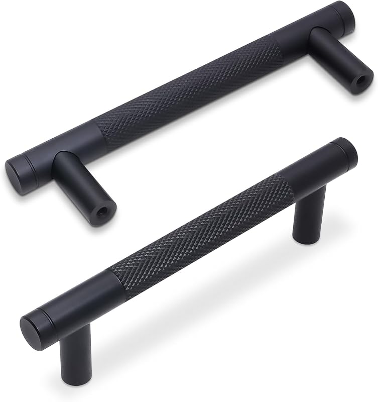 30 Manijas Gabinete Cocina 3.75" Negro Mate