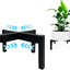 Soporte metal ajustable para macetas 10-16pulg negro