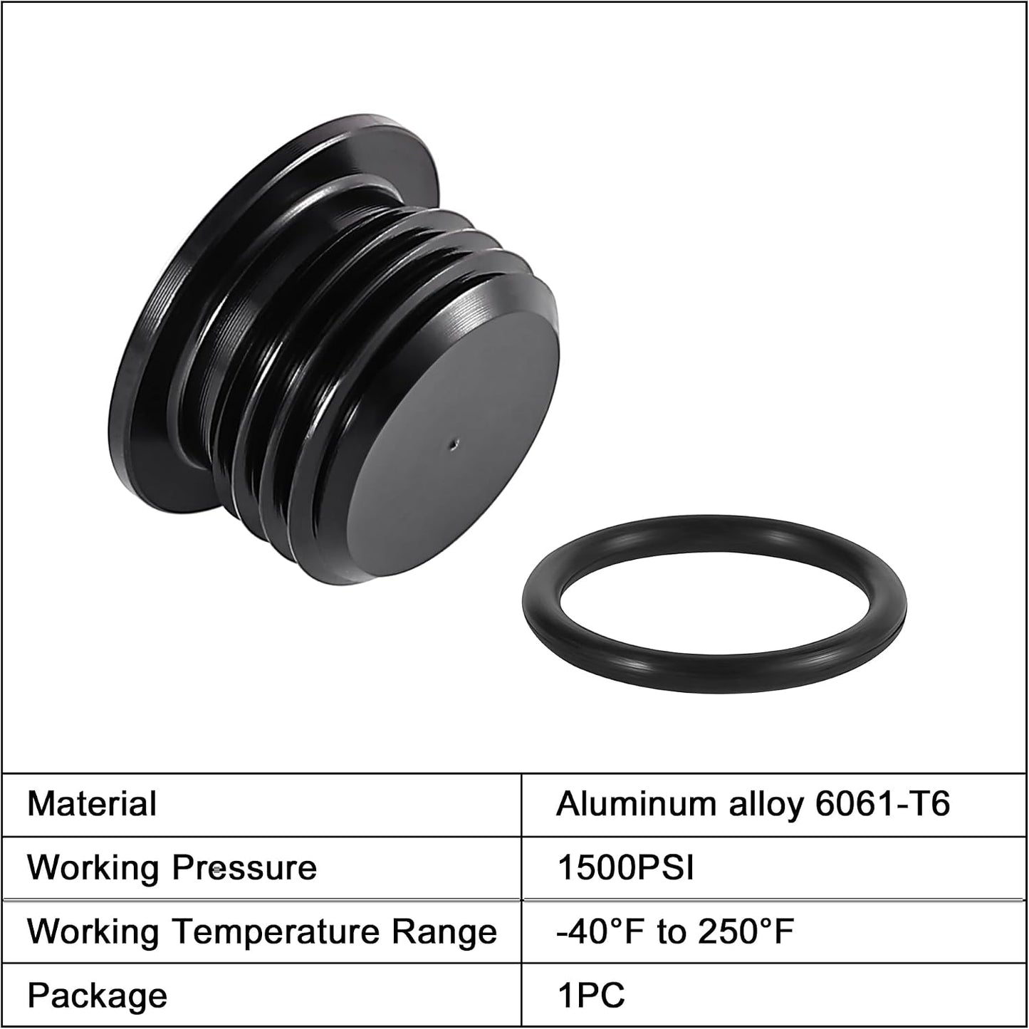 Tapón Puerto ORB Hexagonal Macho 6AN Anillo O