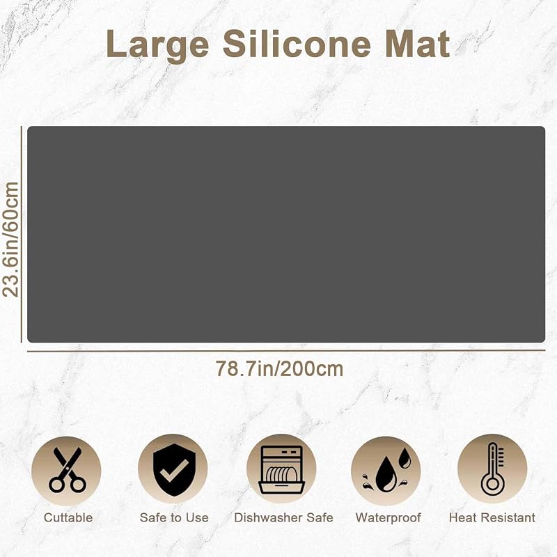 Tapete silicona cocina 78.7x23.6cm antiderrap