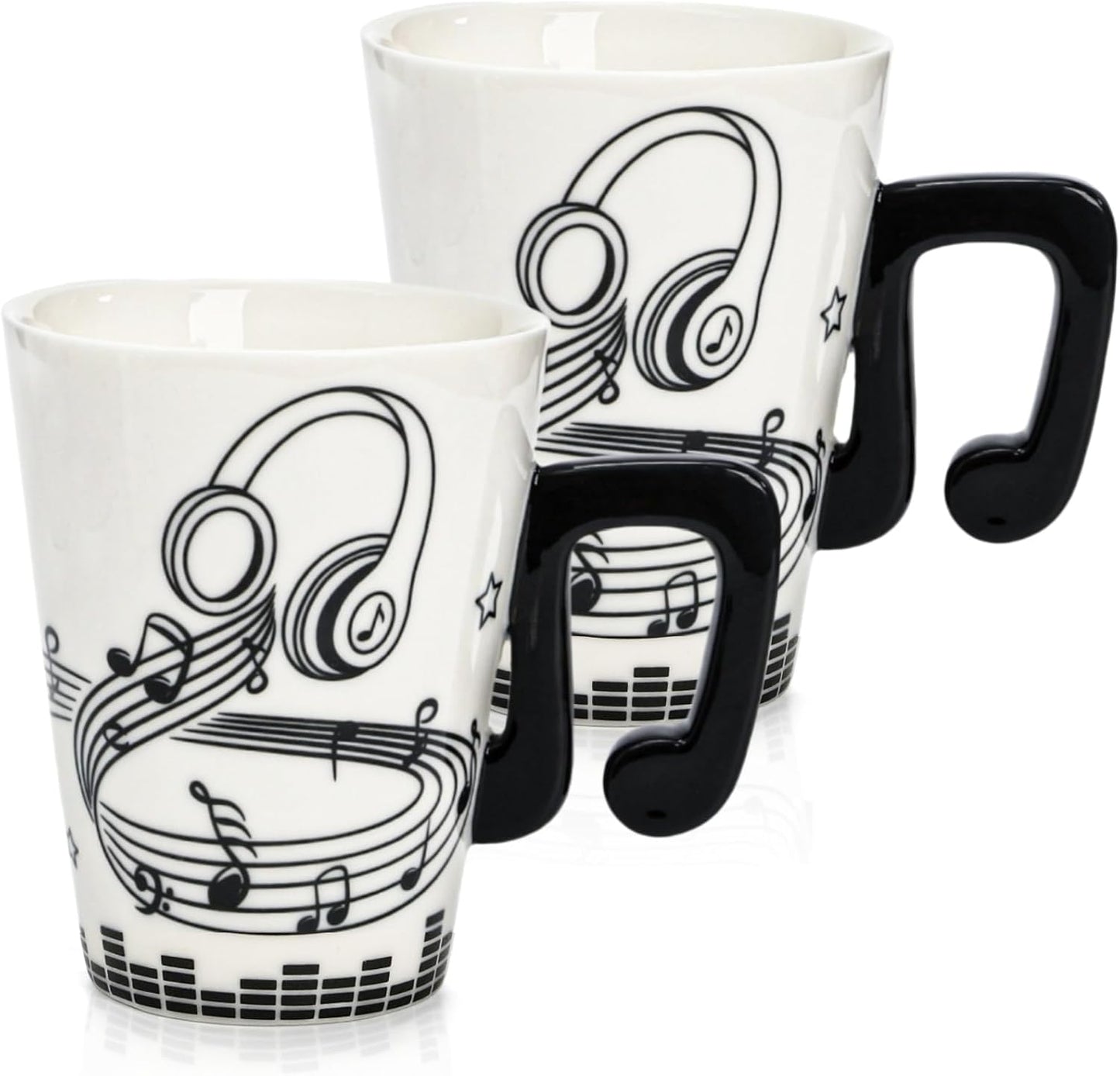 2 Tazas Musicales Cerámica 13oz para Amantes de la Música