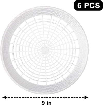 6 Pzas Soportes Platos Plástico 9pulg Reutilizables Fiesta