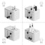 Adaptador viaje universal 70W con 2 USB-C y 2 USB-A