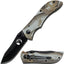 Cuchillo plegable acero inox 3.12" mango aluminio camuflaje