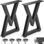 Patas metal para mesa centro 36pulg negras set 2