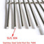 Rejillas acero inox 19 3/4 pulg set 4 para chargriller