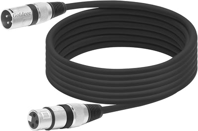 Cable micrófono XLR 33ft negro macho hembra doble blindaje