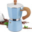 Cafetera Moka Aluminio 15.2oz 6 Tazas Azul