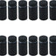 12 Soportes Cristal Pared 5/8x1-1/5 Pulg Negro Mate