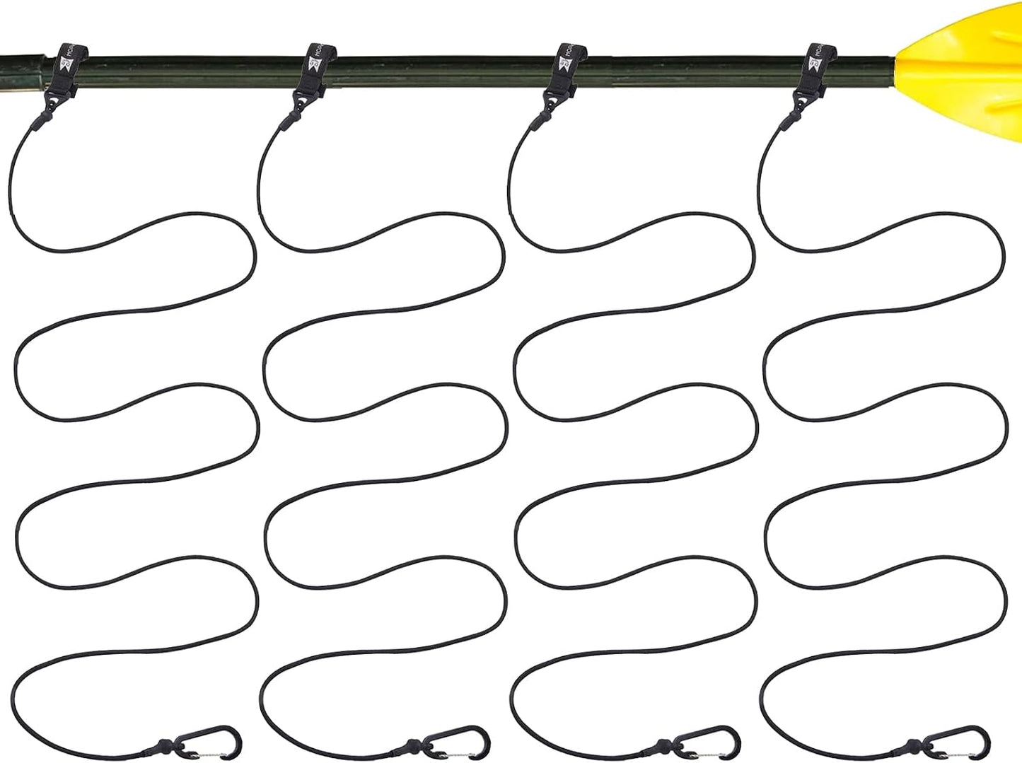 Correa remo kayak en espiral ligera para SUP y canoa