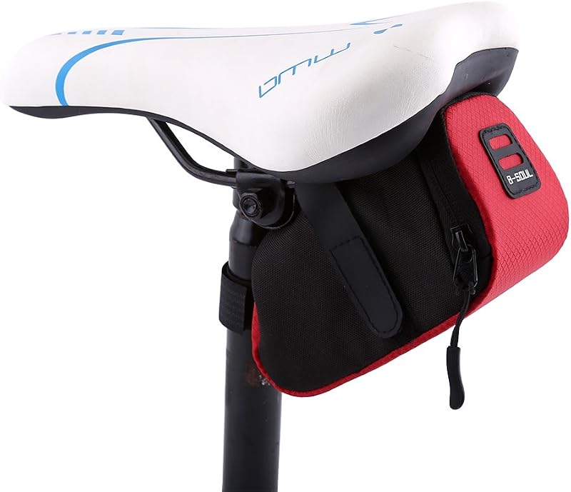 Bolsa asiento bicicleta resistente agua correas gran tamaño