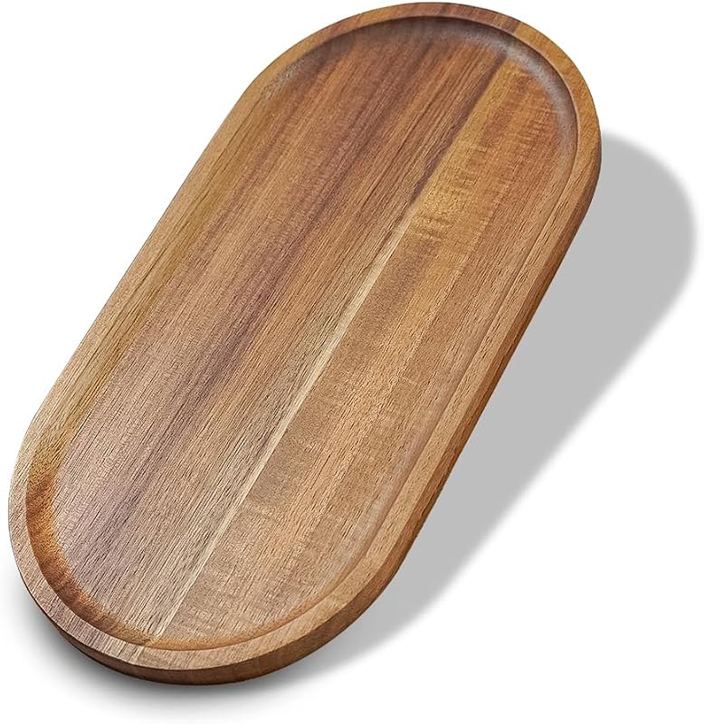 Bandeja madera acacia 11.8x6pulg rústica para servir