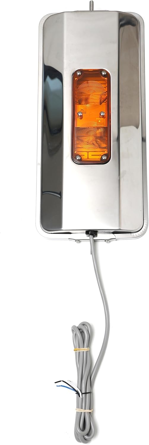 Espejo acero inox 7x16" con luz calentada