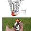 Estufa camping portátil encendido piezoeléctrico resistente viento