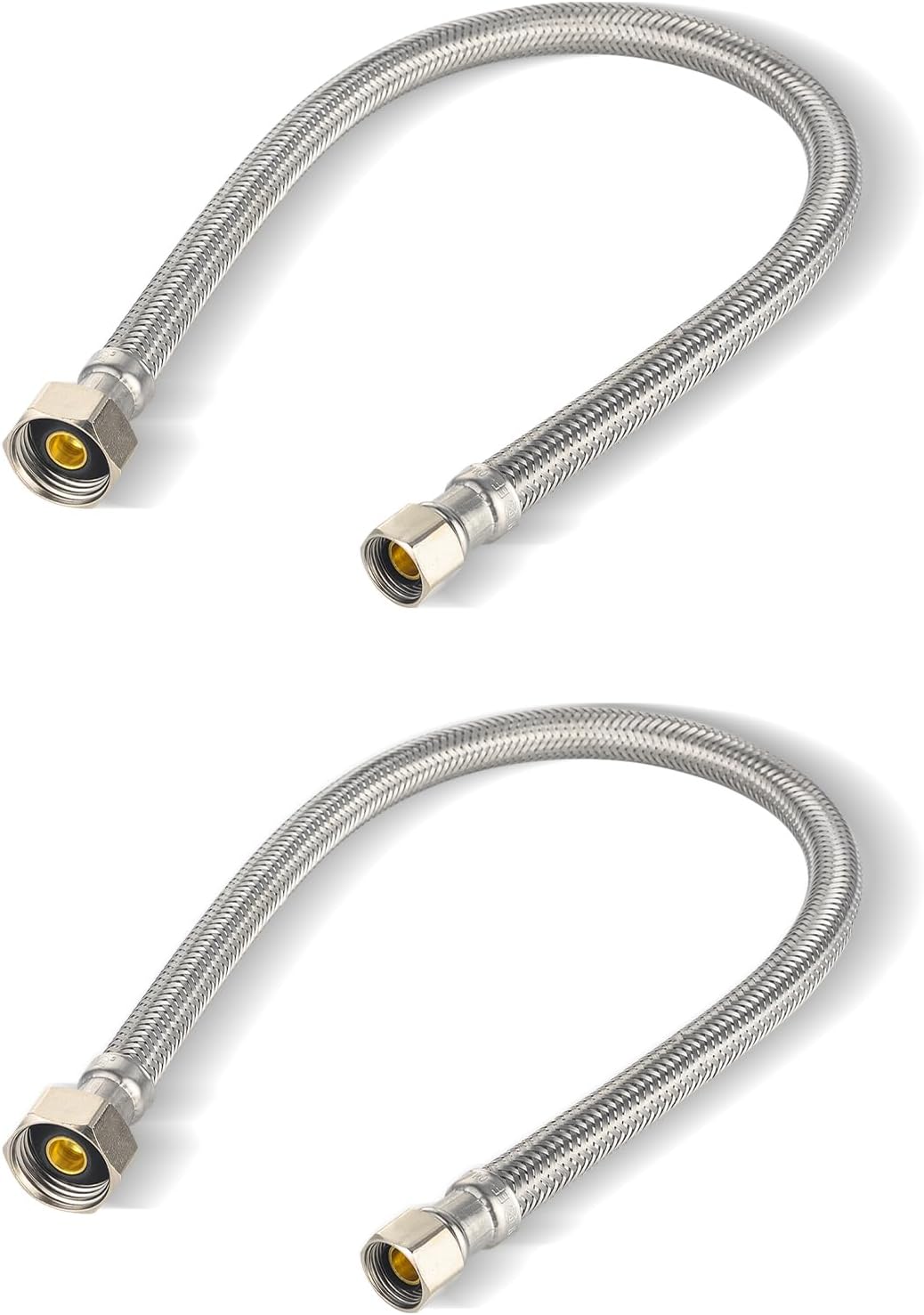 2 Mangueras Acero Inox 20pulg FIP 1/2x3/8 Comp
