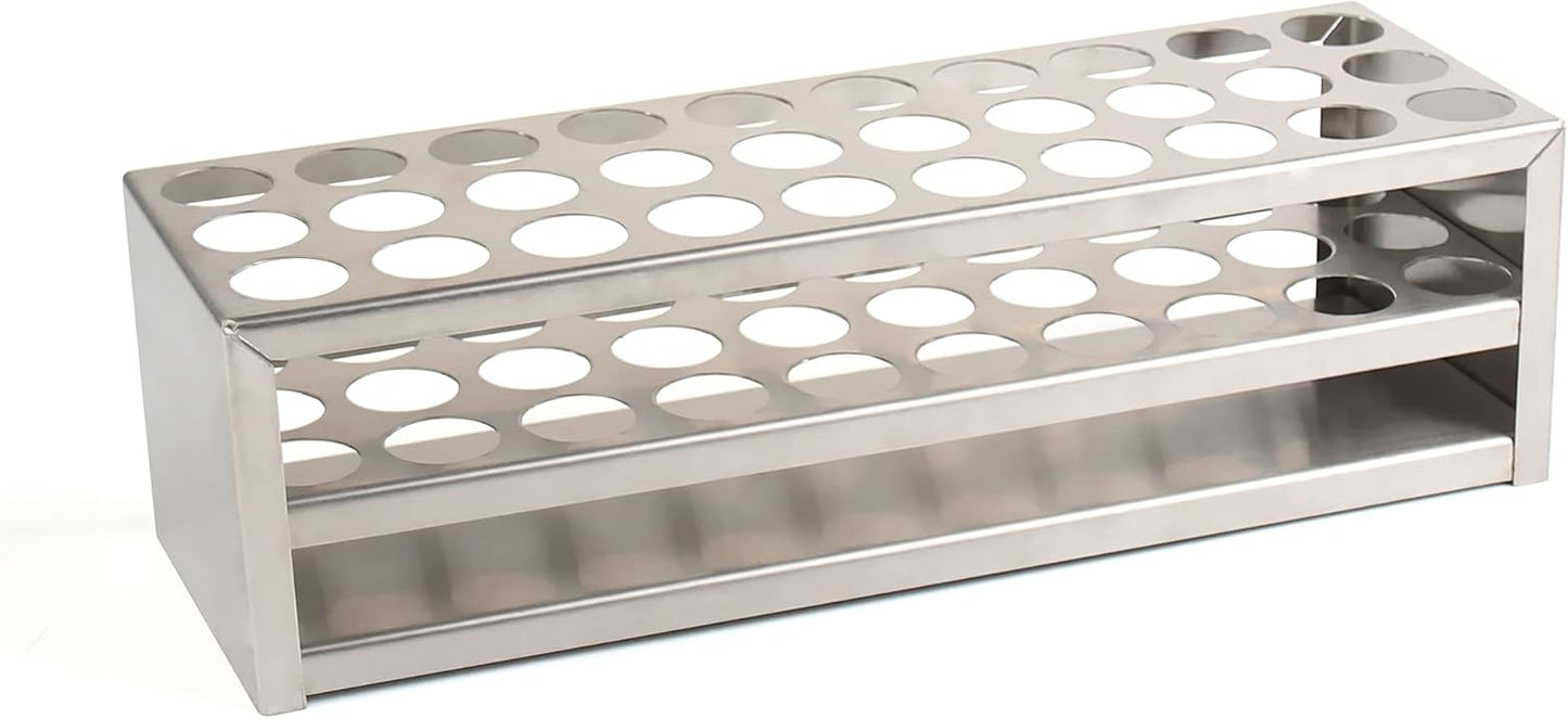 Estante tubo 30 agujeros 3x10 para tubos 18mm acero inox