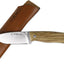 Cuchillo caza workout hoja satén 8.7pulg con funda cuero