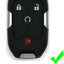 2 Fundas Silicona Negro con Botones Llavero Inteligente GMC