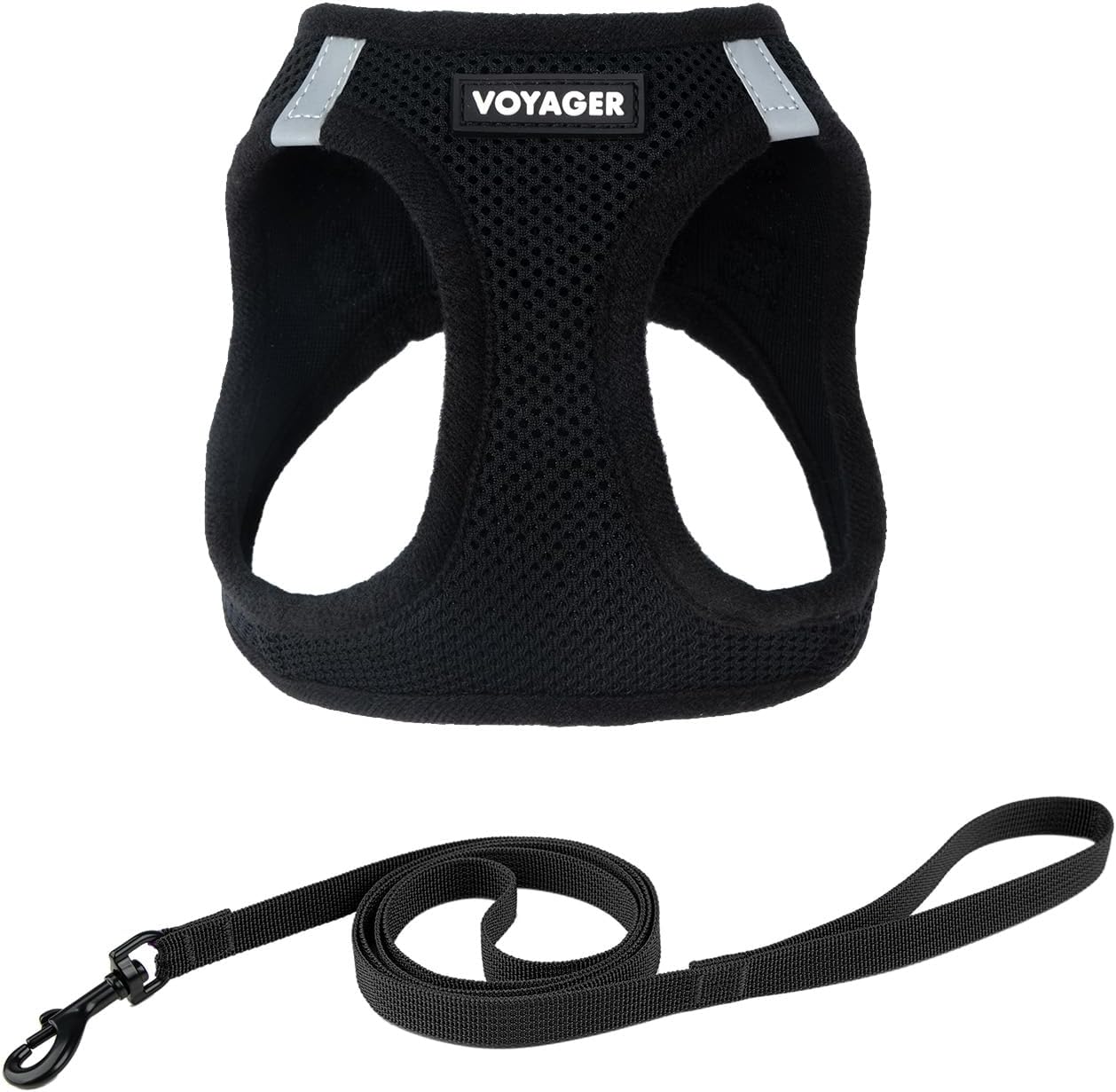 Arnés ajustable para mascotas malla todo clima negro M