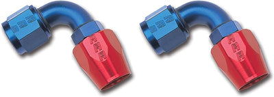 Extremo manguera 90grados aluminio anodizado rojo/azul 2uds