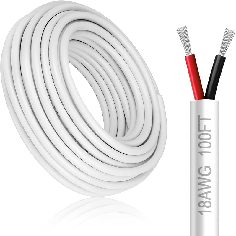 Cable eléctrico 18/2 PVC 100 ft para tiras LED