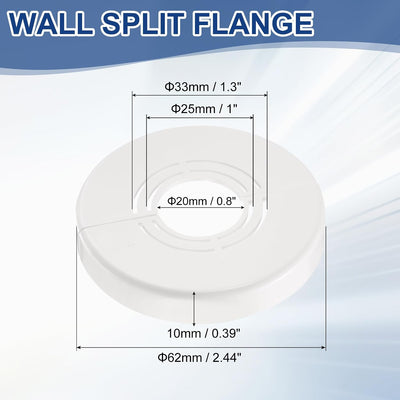 Brida pared ABS 2.54x0.39" para cubierta placa escudo
