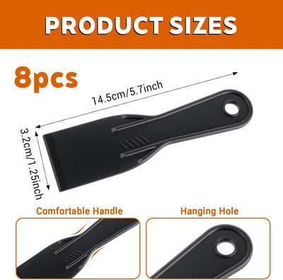8 Espátulas Plástico Flexible 2" Raspador Pintura Yeso