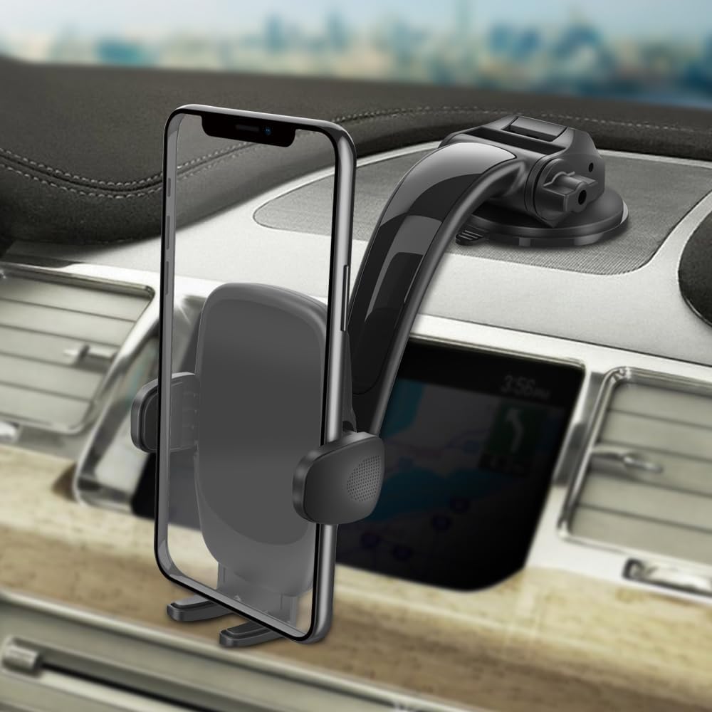 Soporte teléfono coche succión ajustable brazo sólido