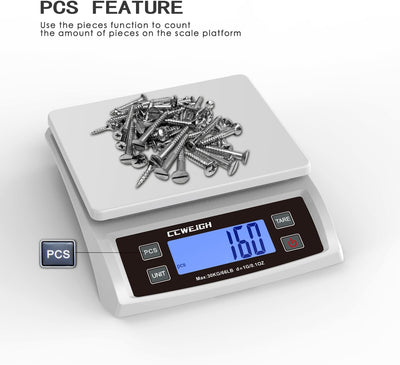 Báscula cocina inox 66lbs LCD conversión unidades blanco