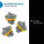 Set 3 Bombillas Traseras Comp Chrysler Dodge Jeep 02-04