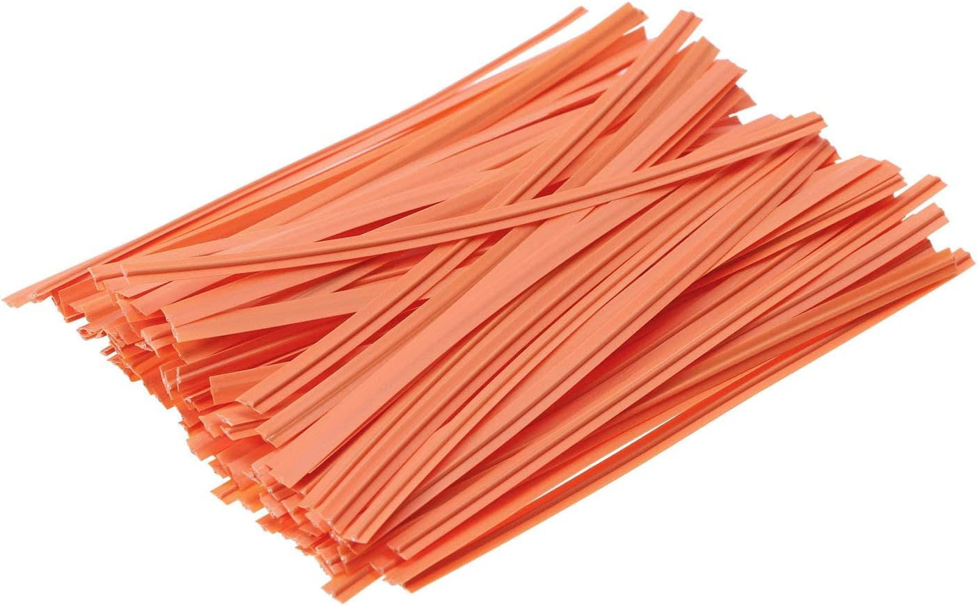 80 Lazo Plástico Reutilizable para Dulces 4pulg Naranja