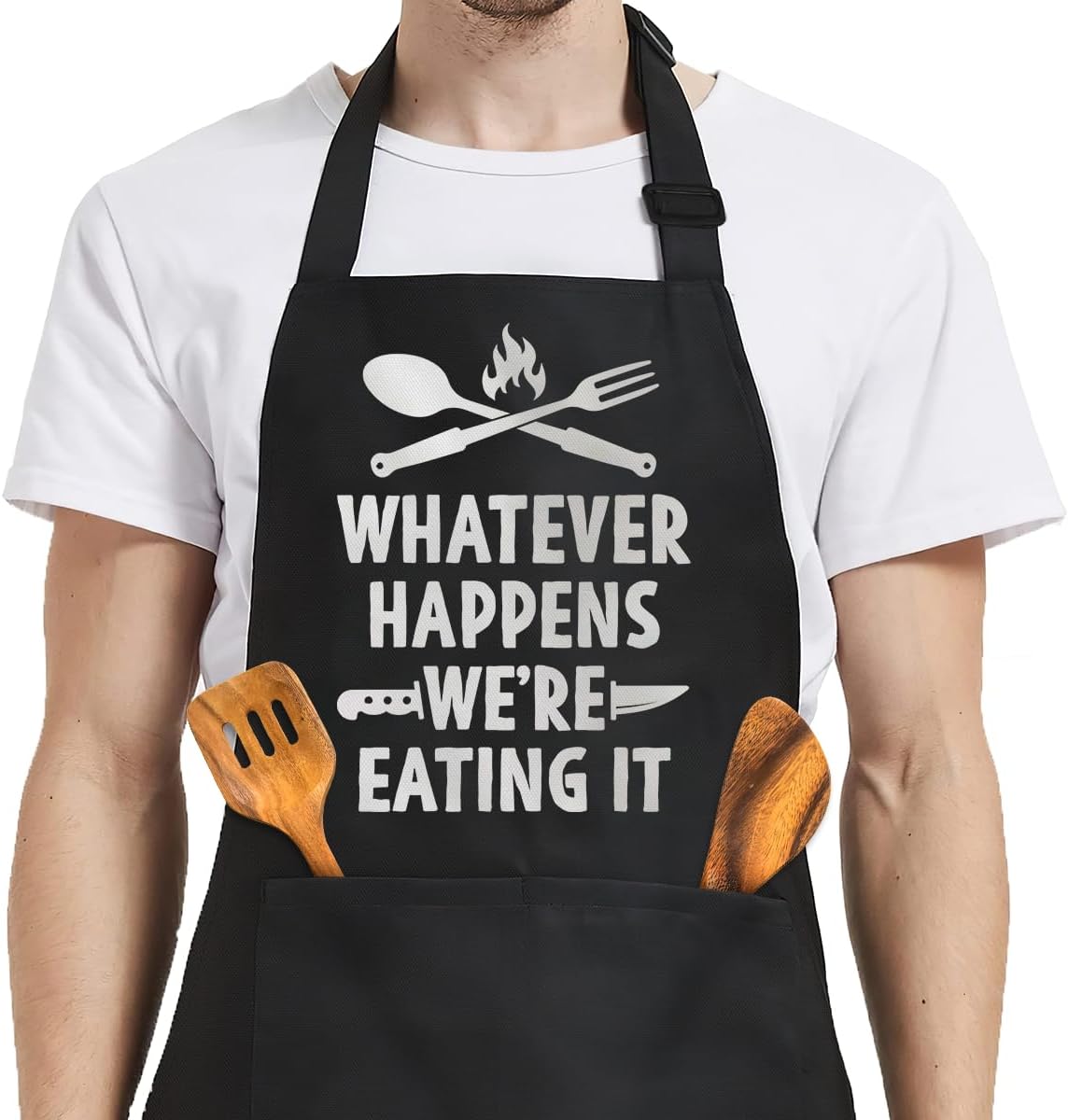 Delantal hombre con bolsillos para barbacoa y cocina