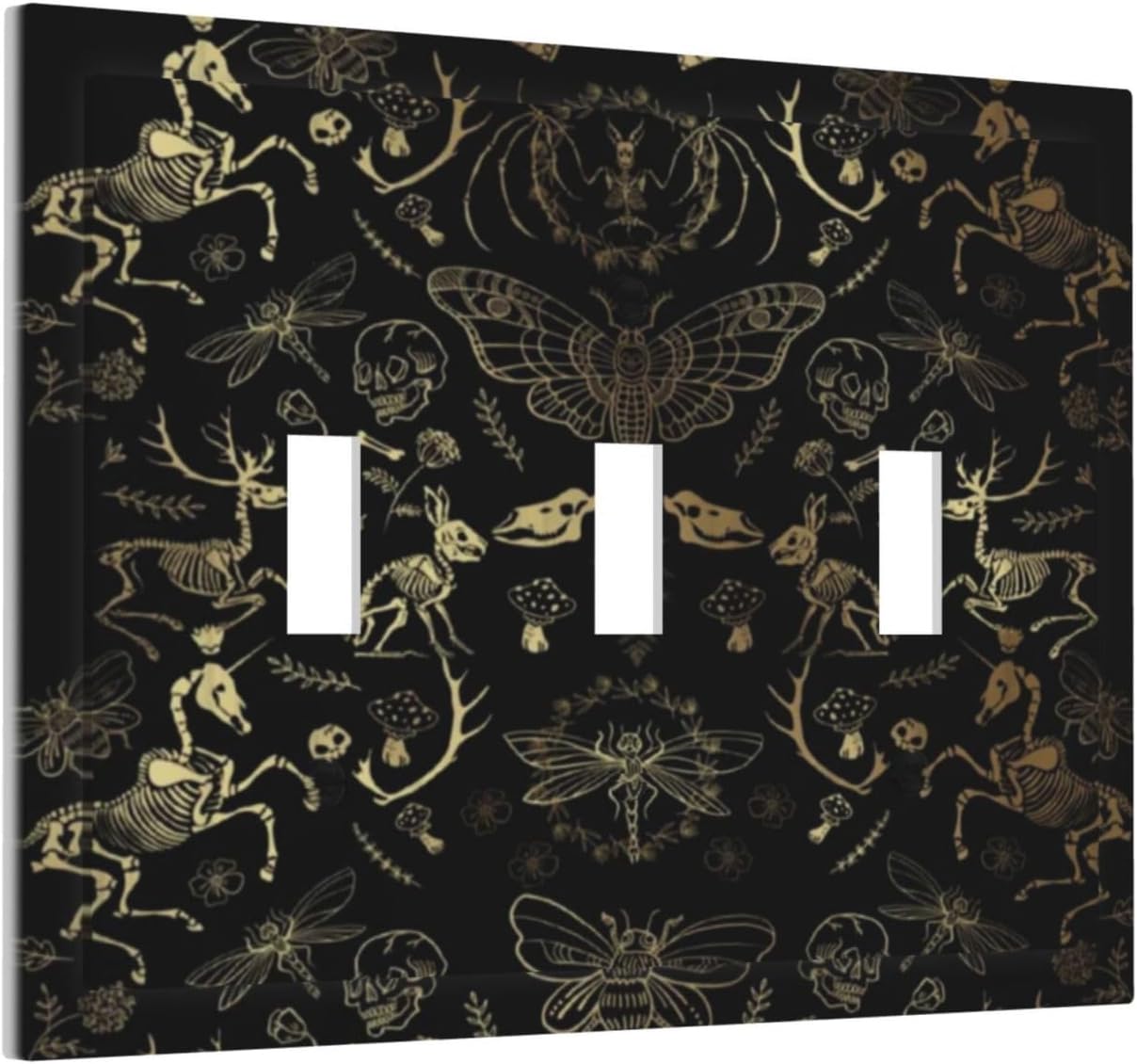 Placa de pared decorativa triple palanca 3 orificios gótico