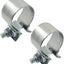 Abrazadera escape 1.75" acero inox 2 Pzas