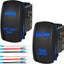 Interruptor LED barra luz palanca trasera 12V impermeable azul