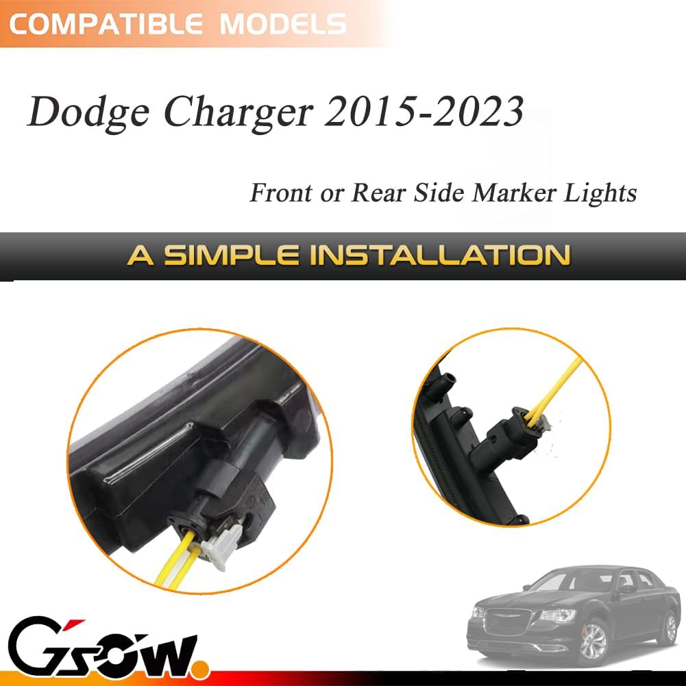 2 Pzas Cables Conector Pigtail Luz Marcadora Dodge Charger 15-23