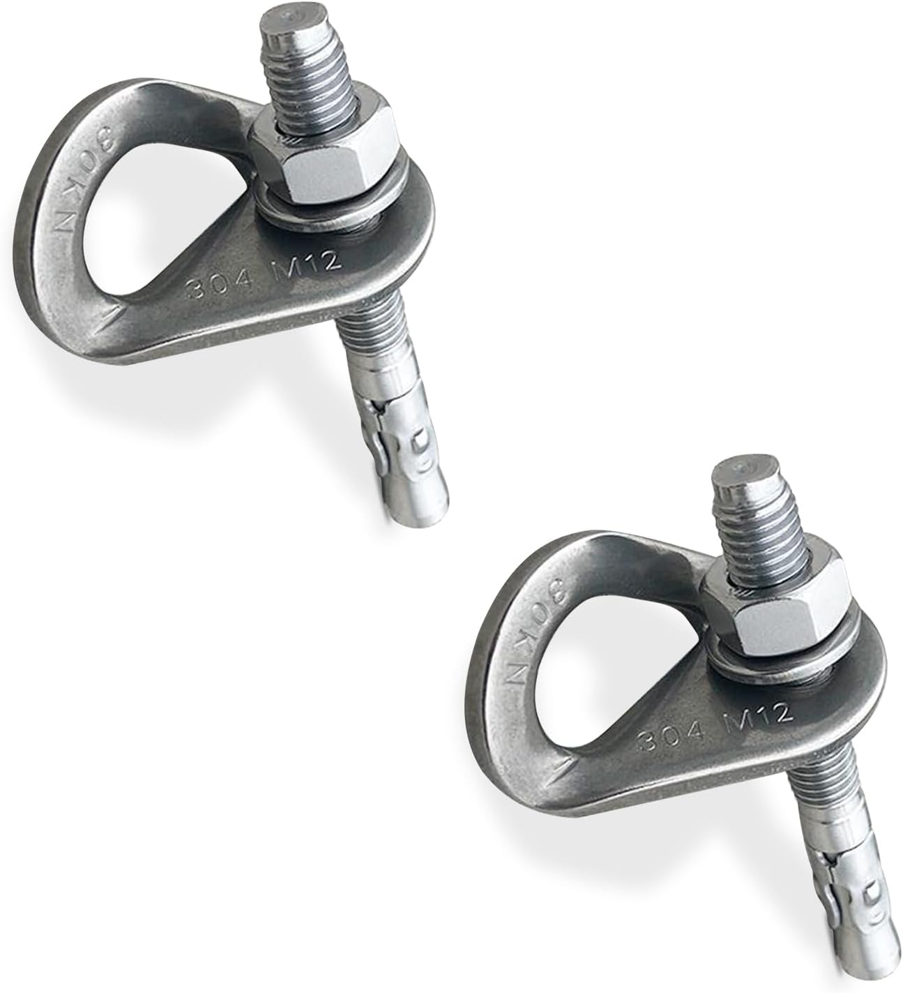 Set 2 pernos anclaje escalada acero inox 30KN